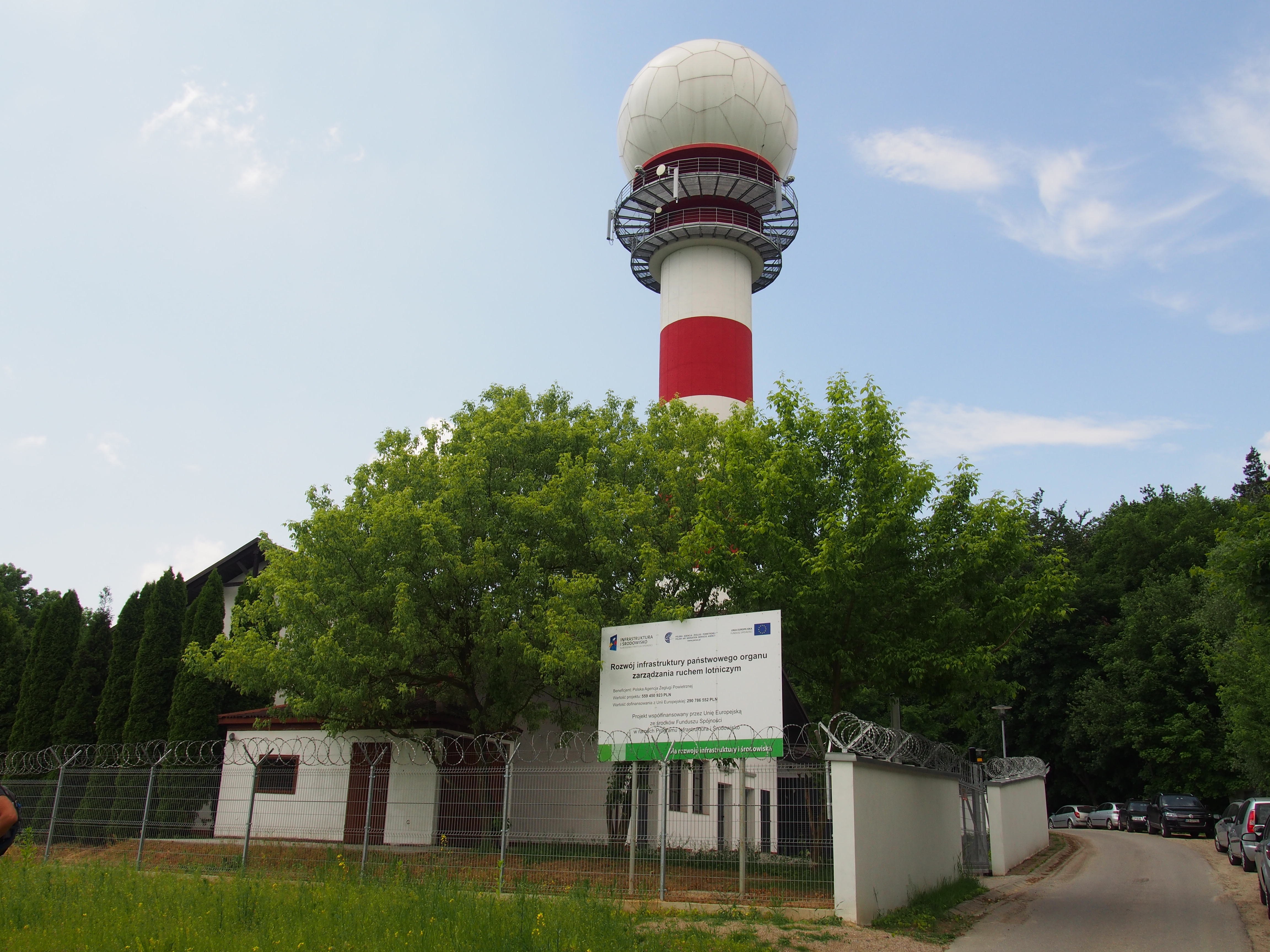 Las Zabierzowski i radar zapałka