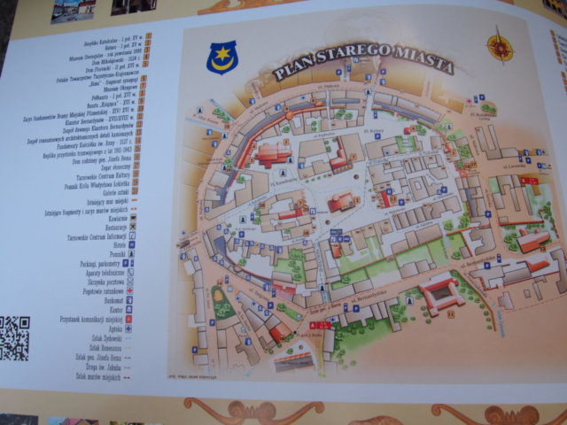 Plan starego miasta w Tarnowie - zdjęcie mapy