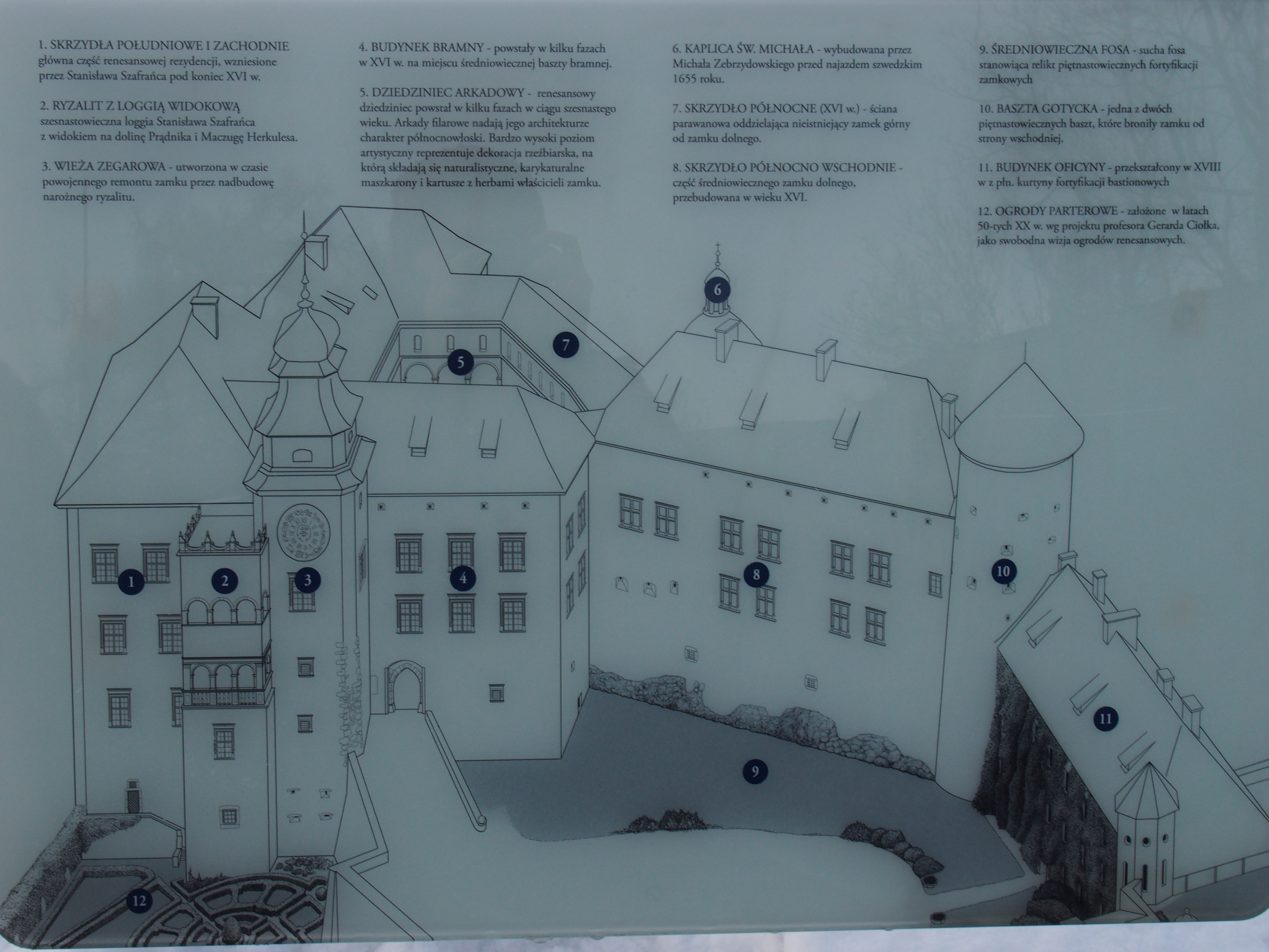 Plan zamku Pieskowa Skała